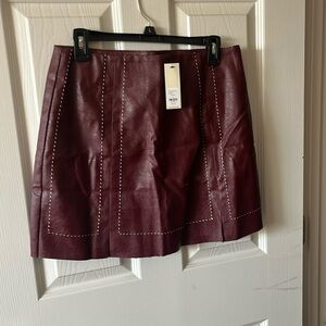 Pleather mini skirt